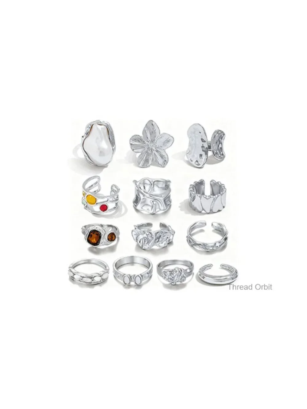 23pcs Knuckle Rings Set Stackable CZ Cubic Zirconia Hollow Twist Midi Rings